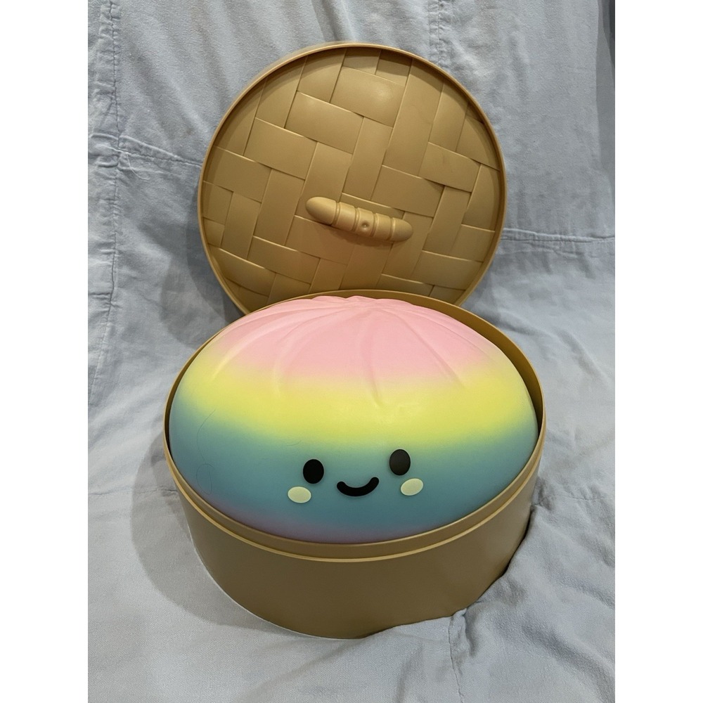 NEW Open Box Viral Jumbo Rainbow Colored Squishy Bun Dumpling - 3.5lbs - 12"